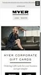Mobile Screenshot of corporate.myergiftcards.com.au